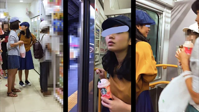 S04 白パンツ接写 帽子3人組の電車旅 [621MB]