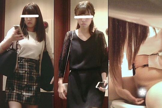 女子トイレ紀行 No.10 ミニスカ娘が超！大股開きでマ○コお手入れ/全員外撮り4名収録！