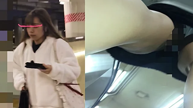 【スマホで逆さ撮り29】超ミニスカ女子 無防備状態でエスカレーターにて生パンティを盗撮 【素人盗撮】 [113MB]
