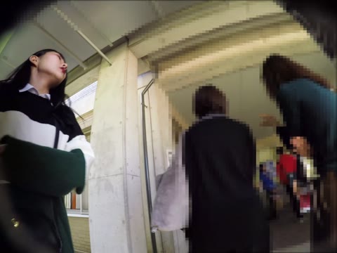 顔出しJK文化○祭に潜入！吹奏楽部の生意気顔JK＆うさ耳JKの生P声かけ【動画】089