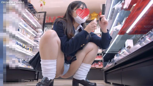 [4K]えちえちJK盗撮No.219#赤チェ　久々登場のむっちりJKちゃん、いろんな意味で限界ギリギリの極限パンチラ！