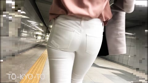【FHD 60fps】お姉さんのお尻：早歩きOLさんのむっちり尻