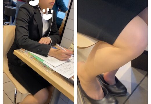 S級就活女子大生の接近エロ過ぎるパンスト美脚126