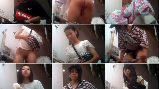 若い美女たちのまる見えトイレ