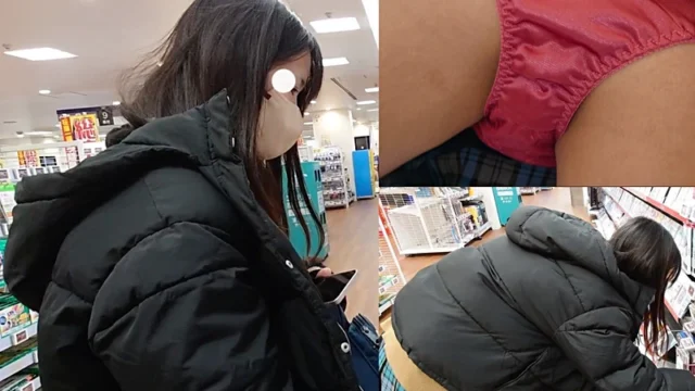 内股しゃがみがエロすぎ青チェのピンクサテンP* [712MB]