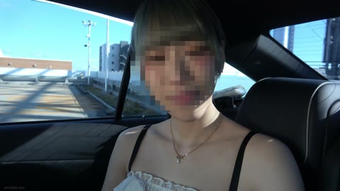 身長170㎝スレンダーギャルのクミちゃん車内フェラ編