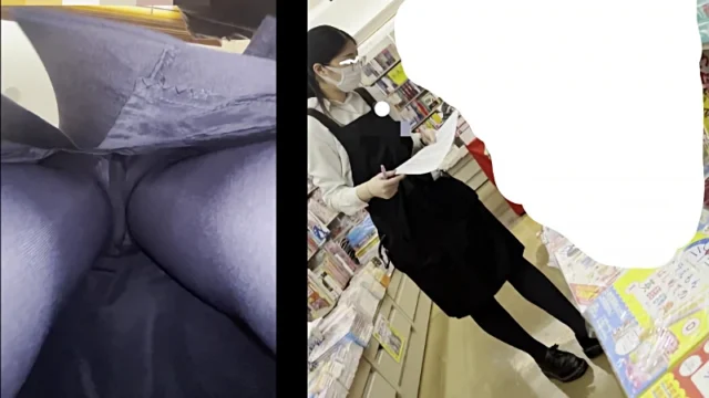 【スマホで逆さ撮り 特別編】期間限定販売 本屋の店員さんのパンティ晒します!タイツとメガネのエロ最強コンボ【2名収録】 [1.3GB]