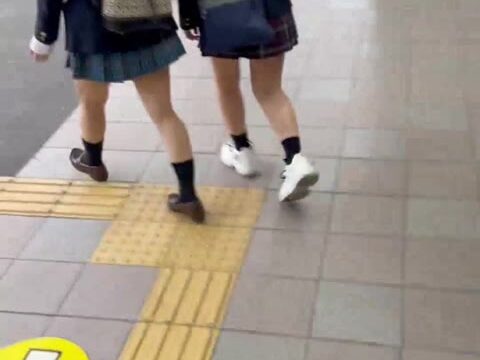 JK盗撮日記199　あの最強の仲良し姉妹が再び登場！赤と青あなたはどちら派？激カワ美脚JK達を電車内で盗撮【※完全主観30分超